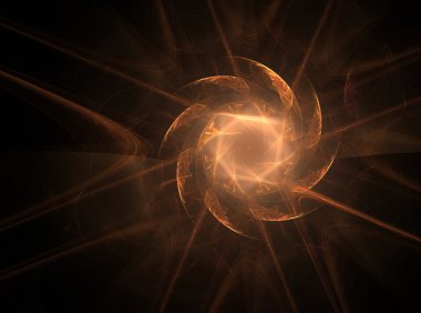 koyu kahverengi fraktal çiçek, dijital resim grafik