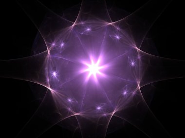 Bahar temalı soyut çiçek desenli, dijital fractal sanat