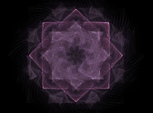 Flor o mariposa vidrieras, diseño de arte fractal digital —  Fotos de Stock