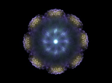 renkli fraktal Yüzükler, dijital sanat