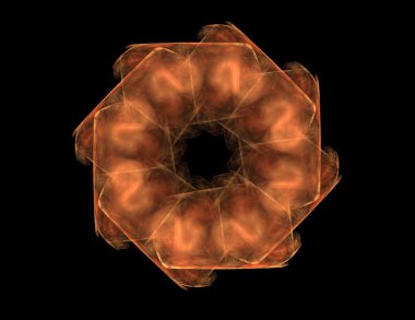 parlak renkli fraktal mandala, yaratıcı grafik tasarım için dijital sanat