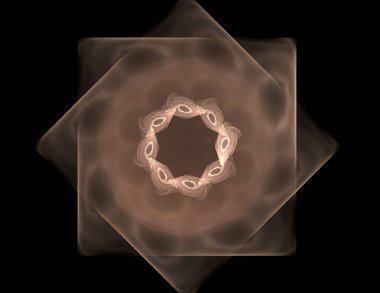 vitray çiçek veya kelebek, dijital fractal sanat tasarım