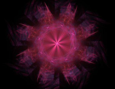 renkli fraktal Yüzükler, dijital sanat