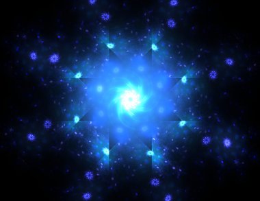 Bilim, teknoloji ve tasarım konularında fraktal radyal desen