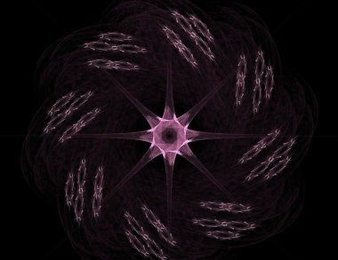 renkli fraktal Yüzükler, dijital sanat