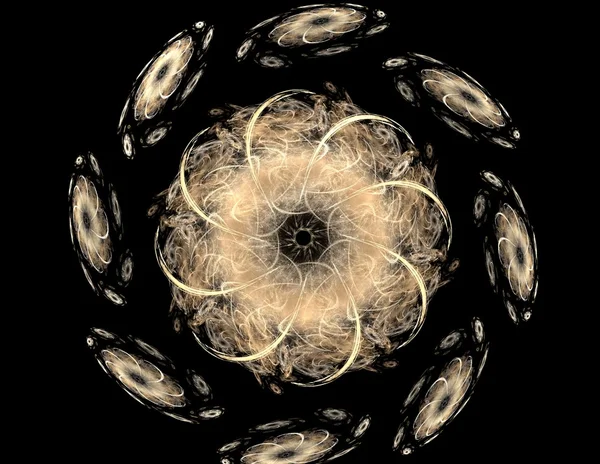 Πολύχρωμο fractal δαχτυλίδια, ψηφιακά έργα τέχνης — Φωτογραφία Αρχείου