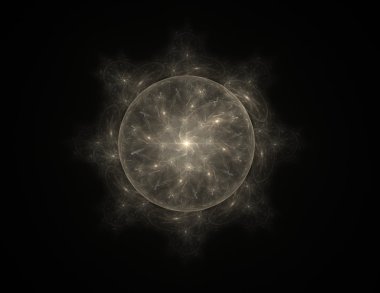 Bilim, teknoloji ve tasarım konularında fraktal radyal desen