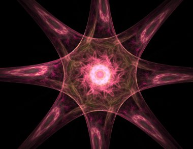 vitray çiçek veya kelebek, dijital fractal sanat tasarım