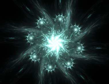 Bilim, teknoloji ve tasarım konularında fraktal radyal desen