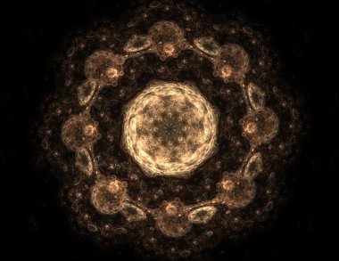 vitray çiçek veya kelebek, dijital fractal sanat tasarım