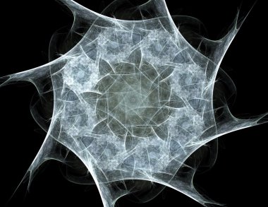 Bilim, teknoloji ve tasarım konularında fraktal radyal desen 