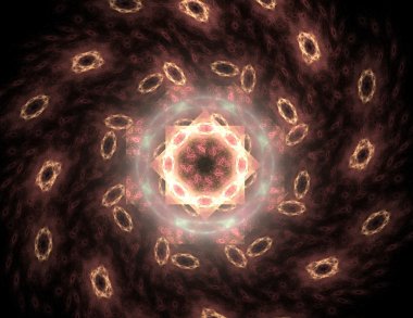 Renkli fantezi sanatsal çiçek etkisi aydınlatma ile. Güzel parlak fütüristik arka plan duvar kağıdı, iç mekan, albüm, uçmak için