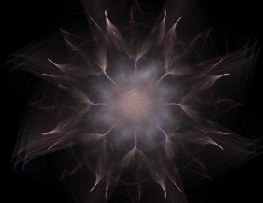 Bilim, teknoloji ve tasarım konularında fraktal radyal desen