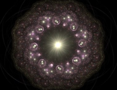 Bilim, teknoloji ve tasarım konularında fraktal radyal desen