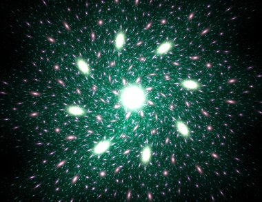 Bilim, teknoloji ve tasarım konularında fraktal radyal desen