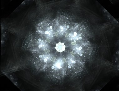 Bilim, teknoloji ve tasarım konularında fraktal radyal desen