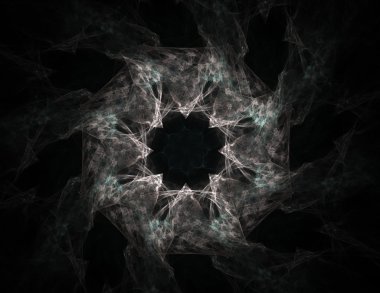 Bilim, teknoloji ve tasarım konularında fraktal radyal desen