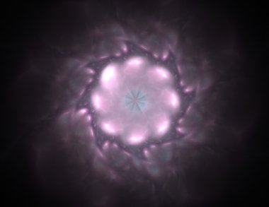 Bilim, teknoloji ve tasarım konularında fraktal radyal desen 