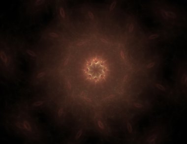 Temel parçacıklar serisi. Nükleer fizik ve grafik tasarımı konularında soyut fraktal formların etkileşimi.