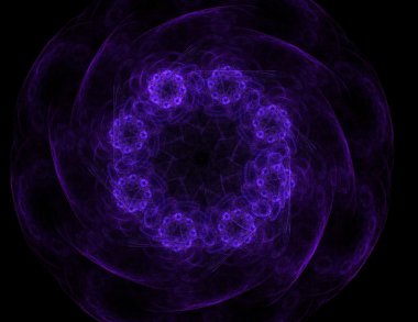 Bilim, teknoloji ve tasarım konularında fraktal radyal desen