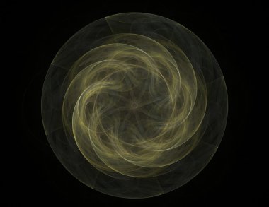 renkli fraktal Yüzükler, dijital sanat