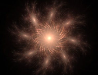 renkli fraktal Yüzükler, dijital sanat