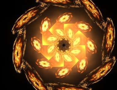 oluşturulan renkli şekiller