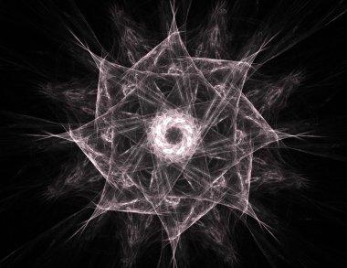 Bilim, teknoloji ve tasarım konularında fraktal radyal desen 