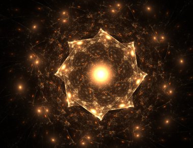 fraktal öğeleri serisi. fraktal şekil ve renk sanat yaratıcılık hayal s mecazi ilişki ile kompozisyon