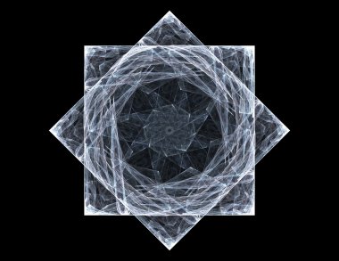 renkli fraktal Yüzükler, dijital sanat