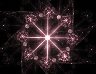 renkli fraktal Yüzükler, dijital sanat