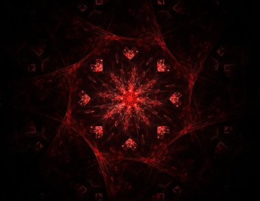 Bilim, teknoloji ve tasarım konularında fraktal radyal desen