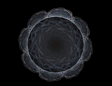 Bilim, teknoloji ve tasarım konularında fraktal radyal desen