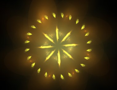 Bilim, teknoloji ve tasarım konularında fraktal radyal desen