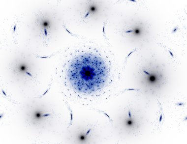 Bilim, teknoloji ve tasarım konularında fraktal radyal desen