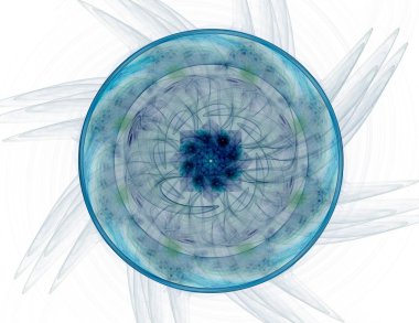 renkli fraktal Yüzükler, dijital sanat