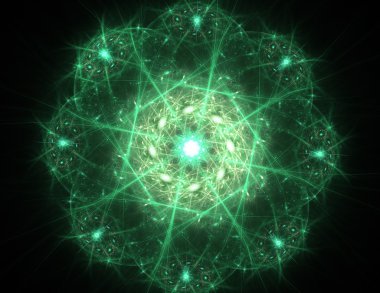 Bilim, teknoloji ve tasarım konularında fraktal radyal desen