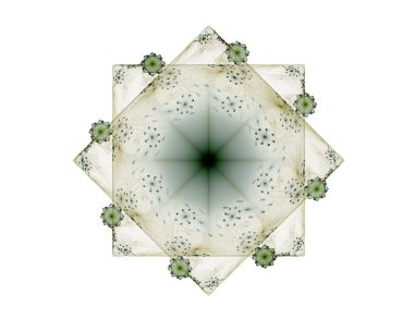 renkli fraktal Yüzükler, dijital sanat