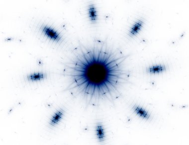 renkli fraktal Yüzükler, dijital sanat