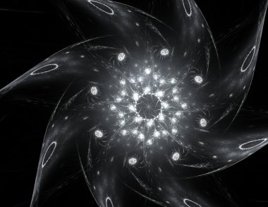 Bilim, teknoloji ve tasarım konularında fraktal radyal desen 