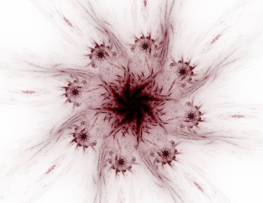 Bilim, teknoloji ve tasarım konularında fraktal radyal desen