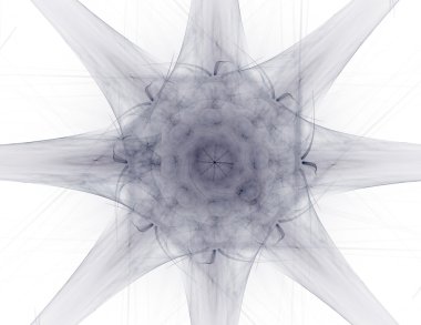 Temel parçacıklar serisi. Nükleer fizik ve grafik tasarımı konularında soyut fraktal formların etkileşimi.