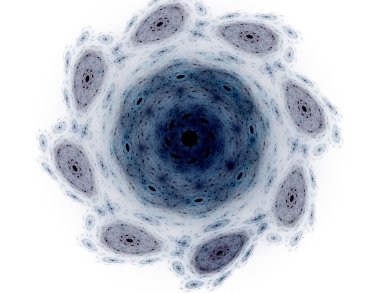 Bilim, teknoloji ve tasarım konularında fraktal radyal desen