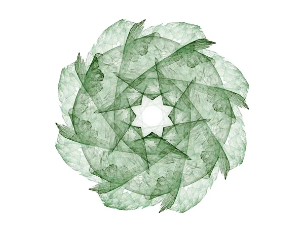 Flor de vidro manchado ou borboleta, design de arte fractal digital — Fotografia de Stock