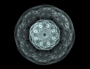 Bilim, teknoloji ve tasarım konularında fraktal radyal desen 