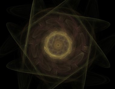 Bilim, teknoloji ve tasarım konularında fraktal radyal desen