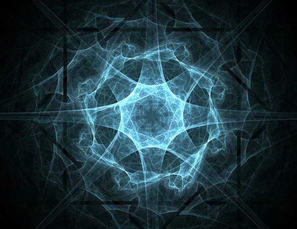 Fractal radial pattern on the subject of science, technology and design — Stock Photo, Image