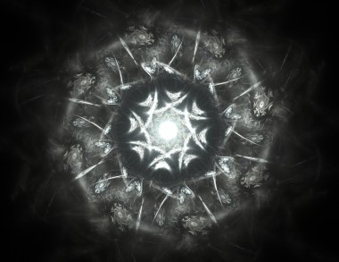 koyu arka plan beyaz bir toz bulutu soyut tasarım