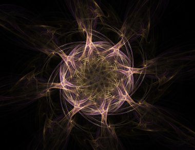 Bilim, teknoloji ve tasarım konularında fraktal radyal desen