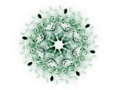 Bilim, teknoloji ve tasarım konularında fraktal radyal desen